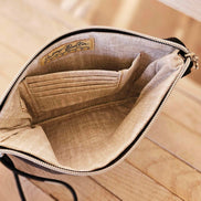 Oleta Belle Navy Cork Clutch Wristlet with Fabric Card Slots