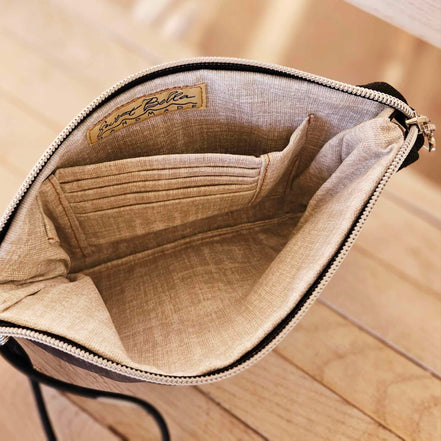 Oleta Belle Navy Cork Clutch Wristlet with Fabric Card Slots
