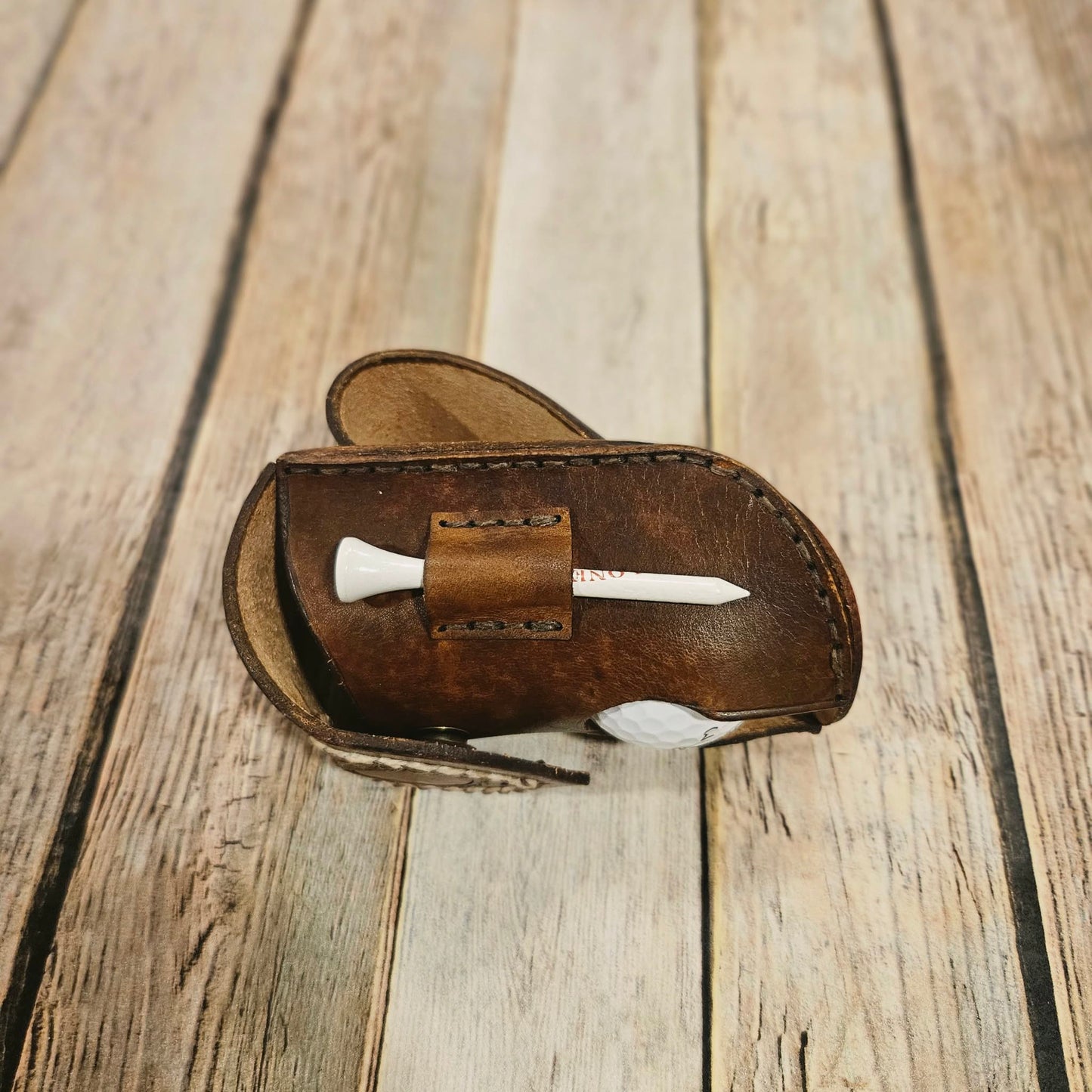 Genuine Leather Golf Ball Bag
