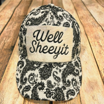 "Well Sheeyit" Denim Embroidered Patch Cap