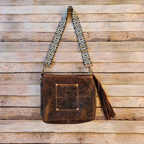 Linnie’s Turquoise Leather Crossbody – Handcrafted in Texas