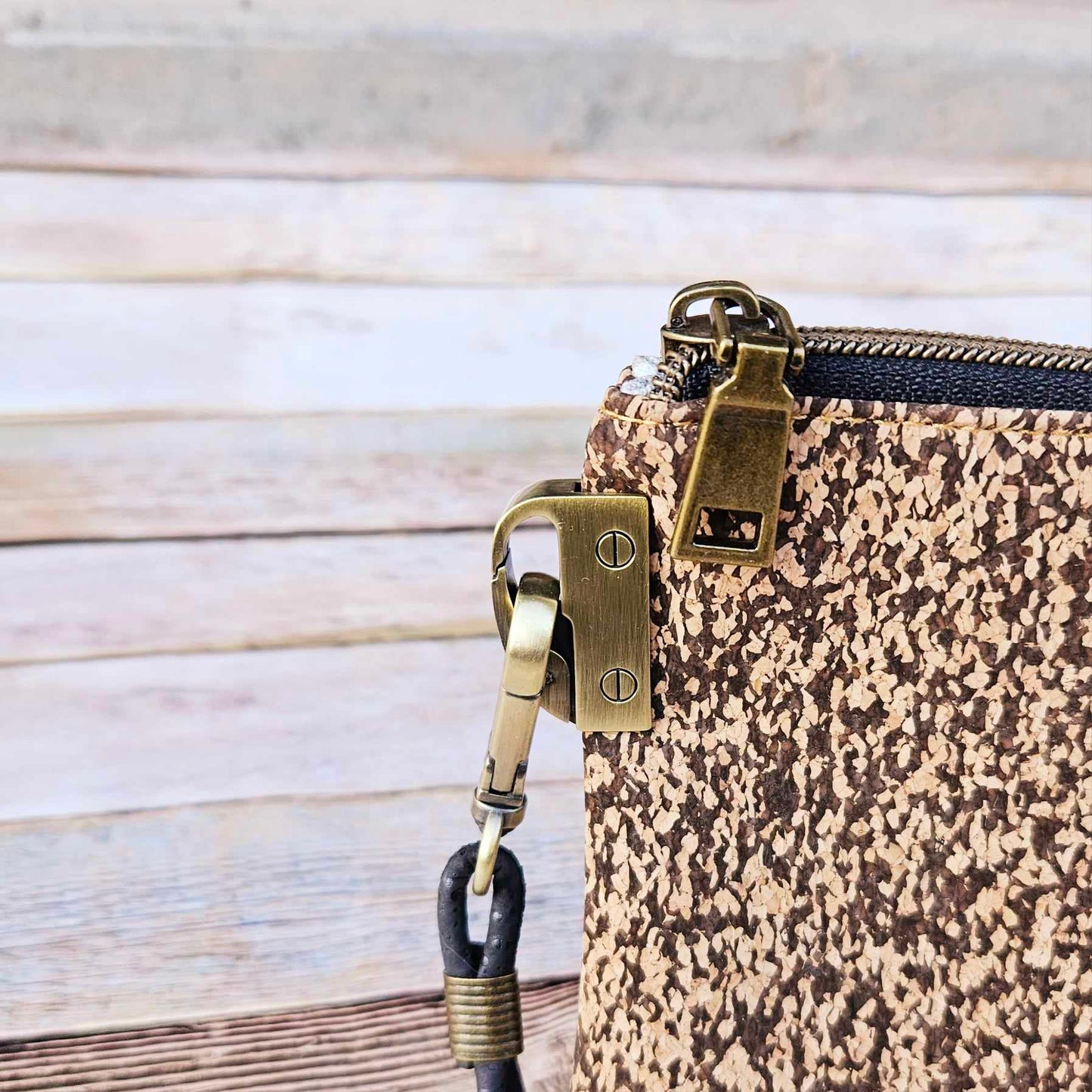 Oleta Belle Speckled Cork Clutch