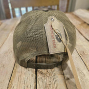 Embroidered Hunting Leather Patch Camo Hat