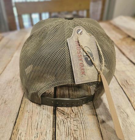 Embroidered Hunting Leather Patch Camo Hat
