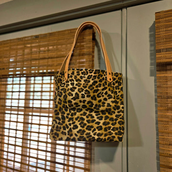 Small Leopard Wax Canvas Mustang Tote