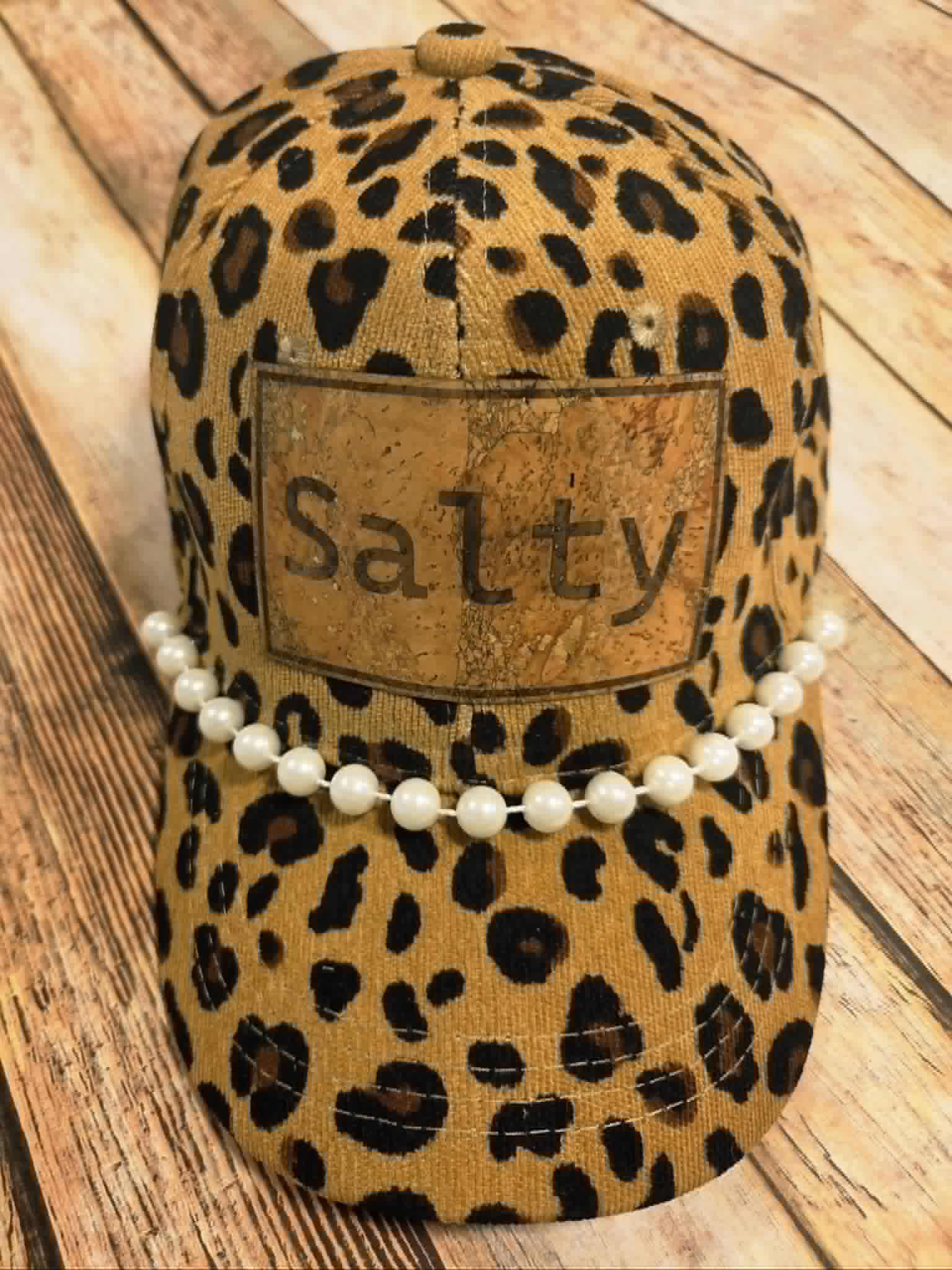 Salty Cork Leather Patch Cap