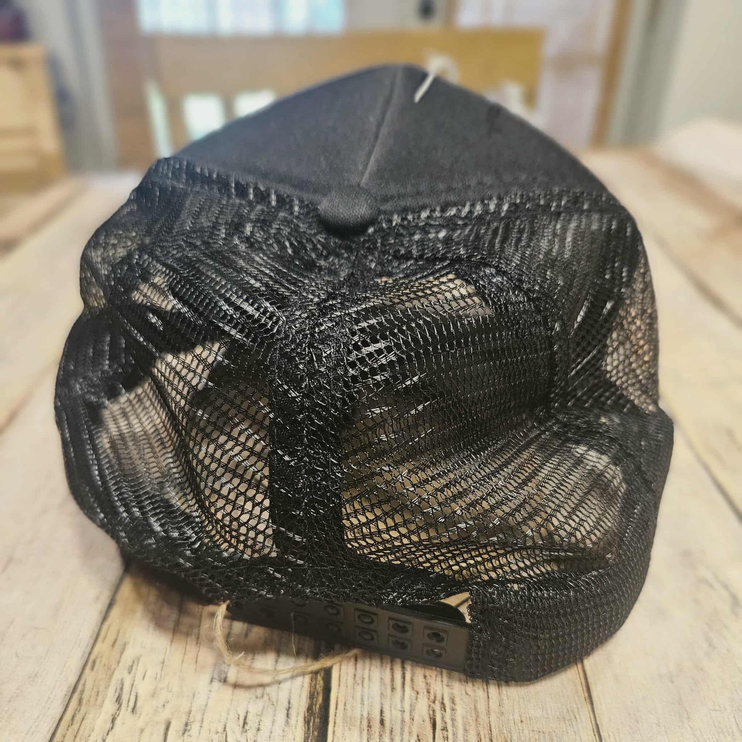 Embroidered Leather Patch Trucker Hat