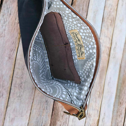Oleta Belle Navy Cork Clutch Wristlet