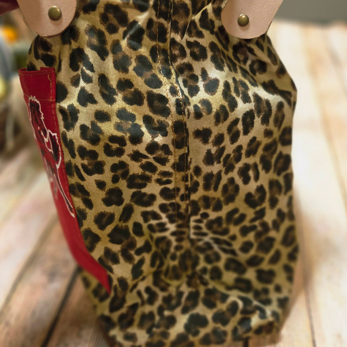 Large Leopard Wax Canvas Mustang Tote
