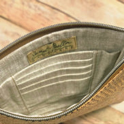 Oleta Snake Clutch Wristlet with fabric card slots