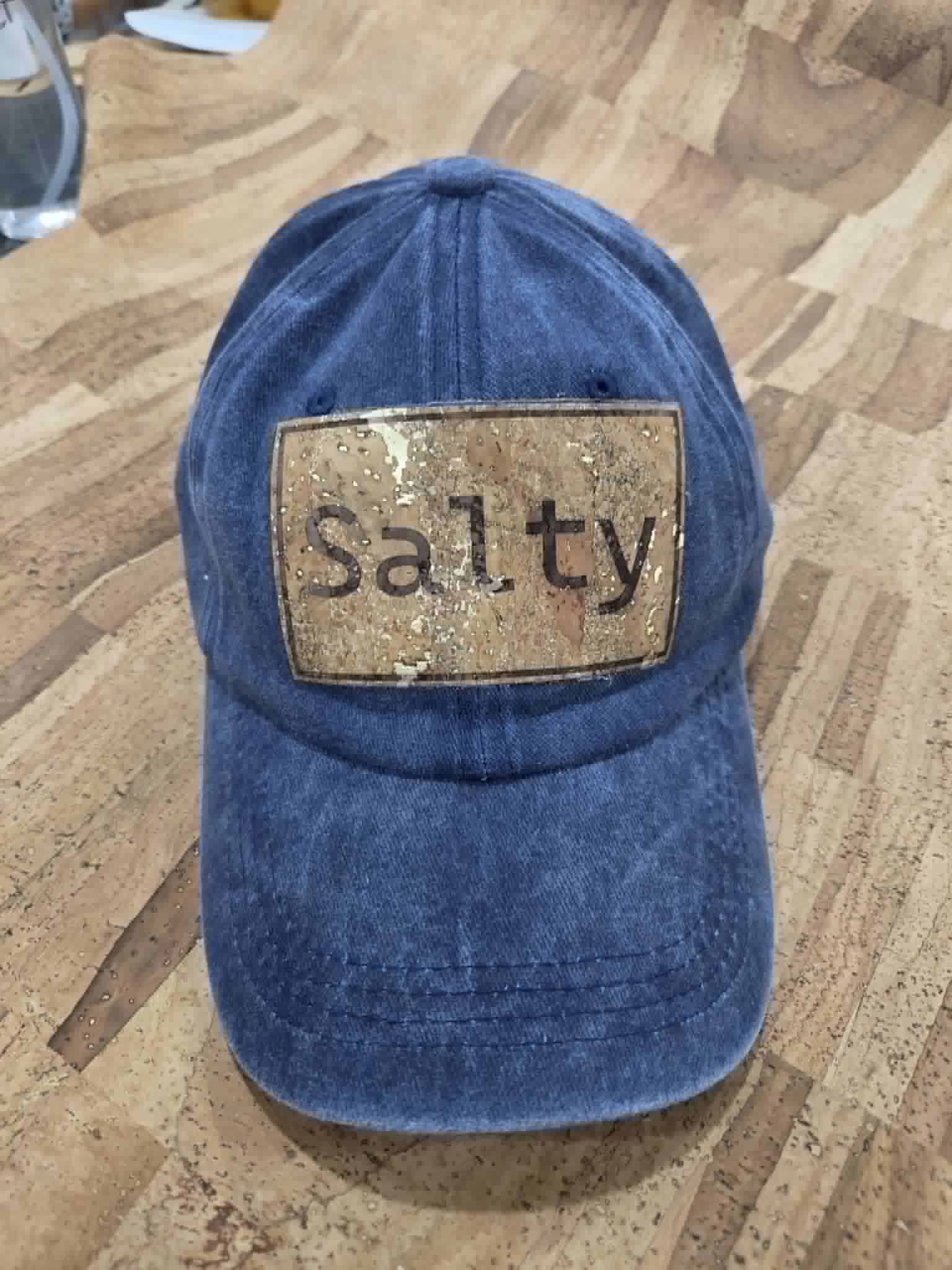 Salty Cork Leather Patch Cap