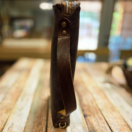 Large Brown Leather Pistol Case