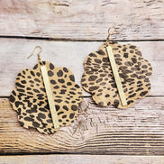 Handmade Leopard Leather Earrings in Diverse Shapes & Colors