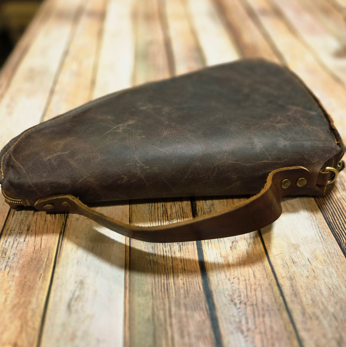 Large Brown Leather Pistol Case