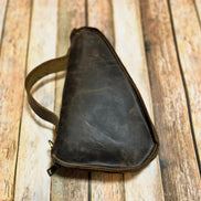 Large Brown Leather Pistol Case