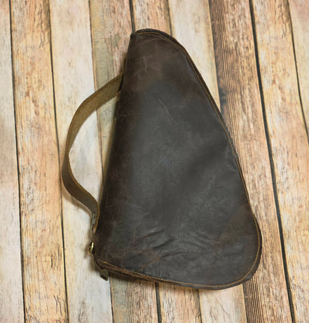 Large Brown Leather Pistol Case