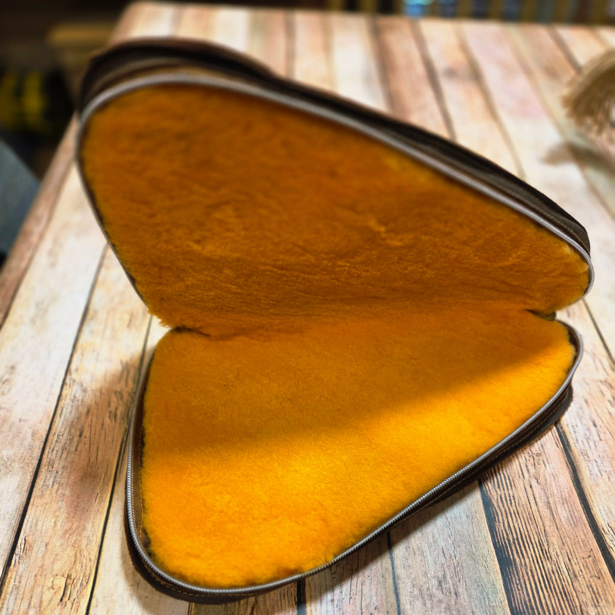 Large Brown Leather Pistol Case