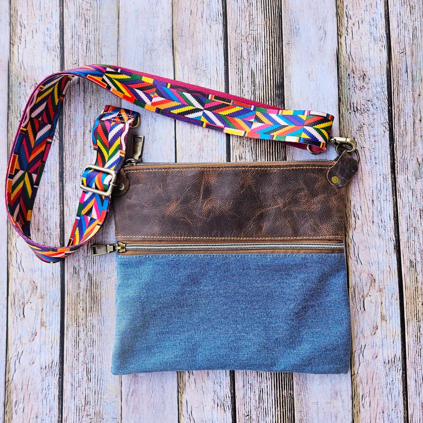 Crossbody bag, repurpose denim bag