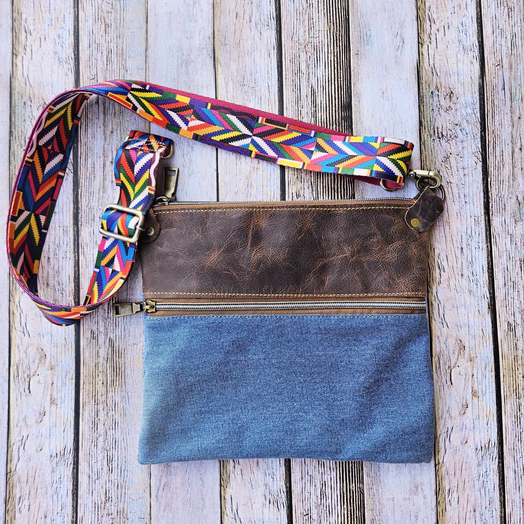 Crossbody bag, repurpose denim bag