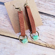 Brown Leather Earrings