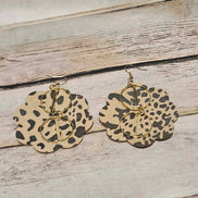 Handmade Leopard Leather Earrings in Diverse Shapes & Colors