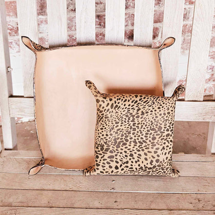 small leopard leather bowl, small leather bowl, leopard leather bowls, leopard bowl, leather bowls