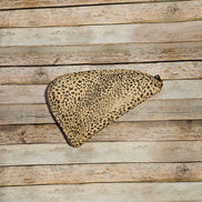 leopard leather gun case, leather gun case, handcrafted gun case, fur lined gun case