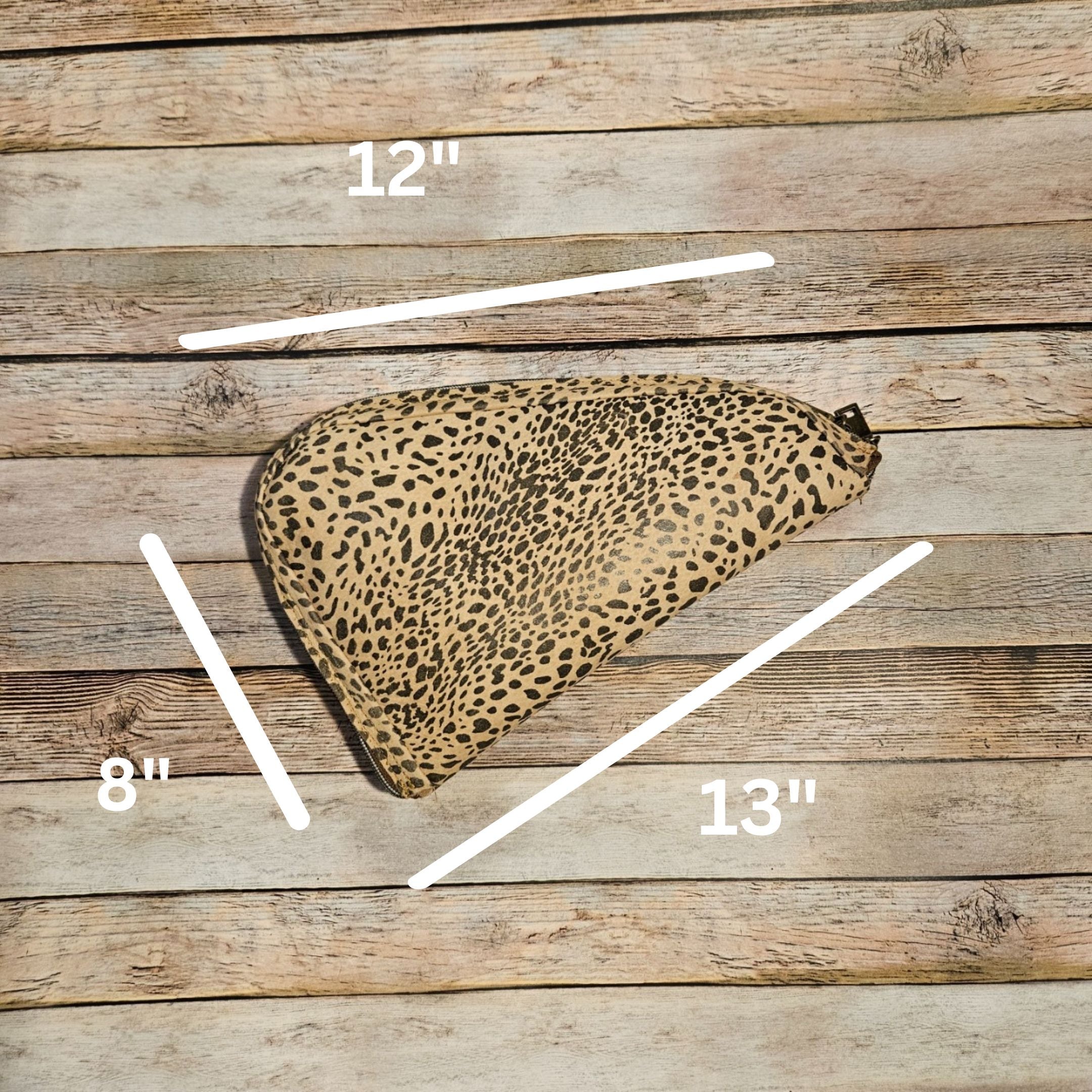 leopard leather gun case, leather gun case, handcrafted gun case, fur lined gun case