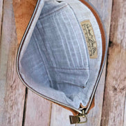 Oleta Belle Natural Cork Wristlet with Fabric Card Slots