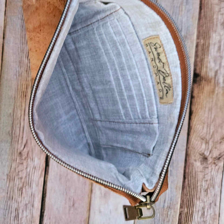 Oleta Belle Natural Cork Wristlet with Fabric Card Slots