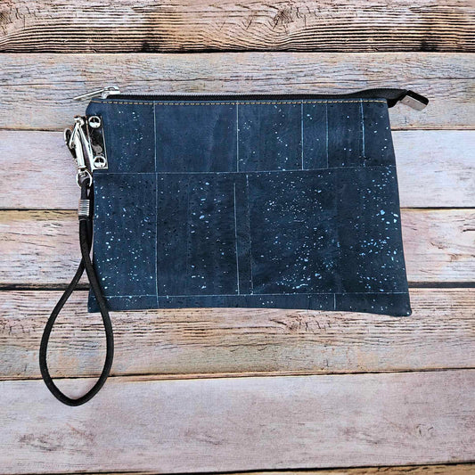 Oleta Belle Navy Cork Wristlet