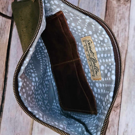 Oleta Belle Olive Cork Clutch
