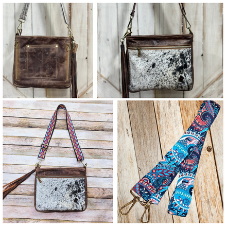 Linnie’s Pepper Cowhide Conceal Carry Crossbody – Handcrafted in Texas