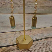 pearl ammo earrings
