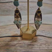 ammo tassel earrings, leather tassel earrings, handmade earrings