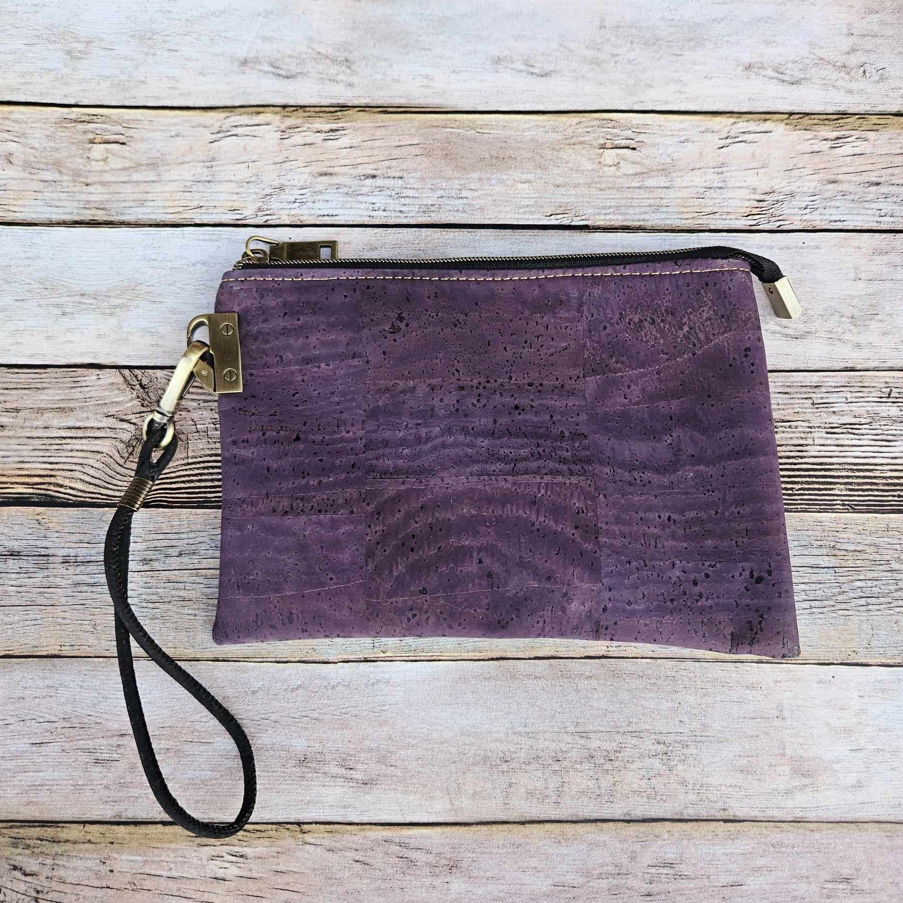 Oleta Belle Purple Cork Clutch