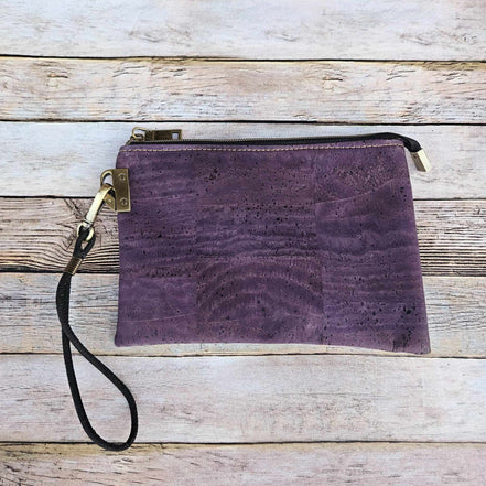 Oleta Belle Purple Cork Clutch
