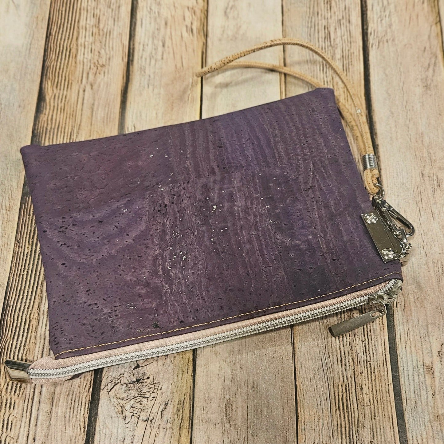 Oleta Belle Purple Cork Clutch
