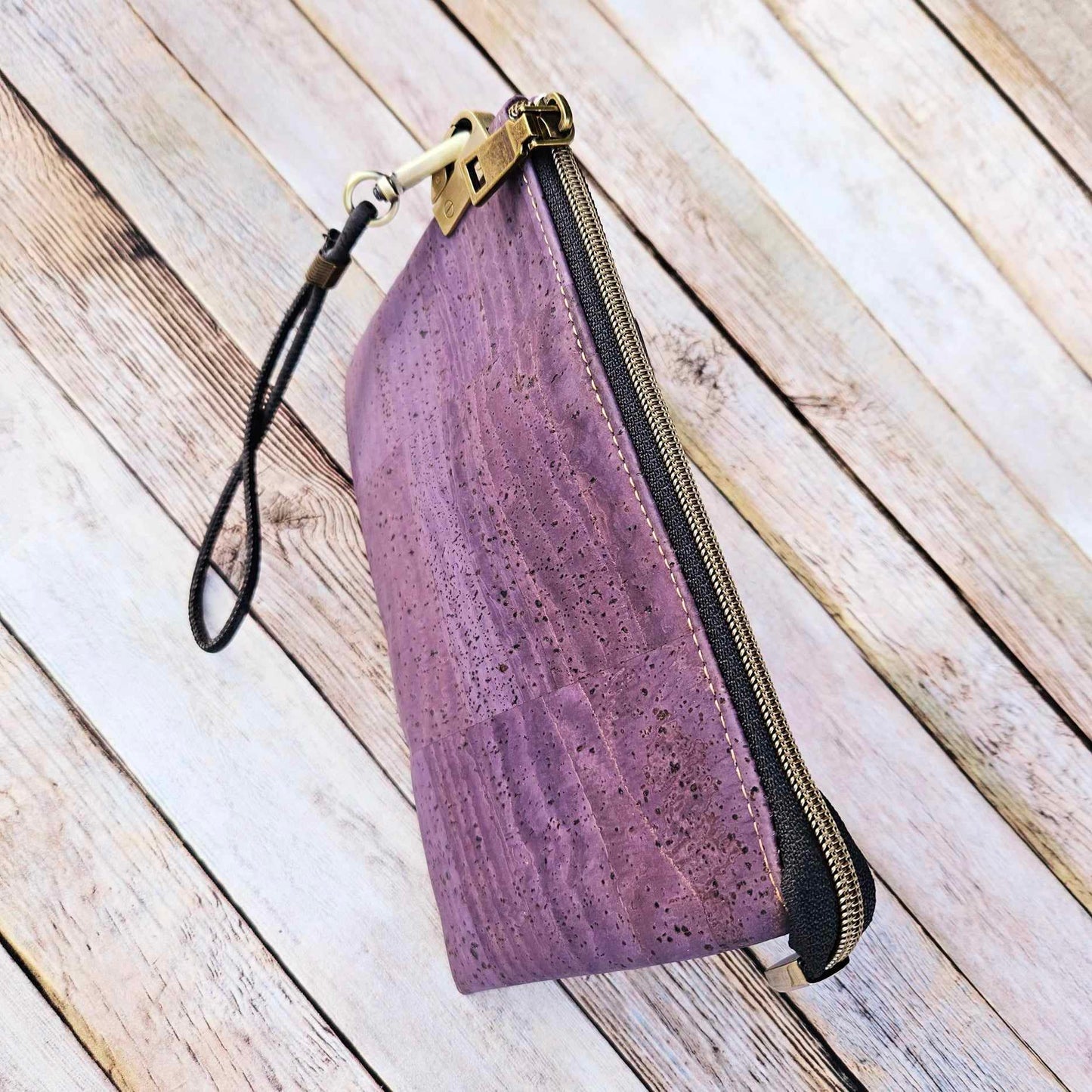 Oleta Belle Purple Cork Clutch