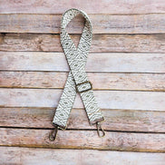 boho bag strap, neutral bag strap, adjustable bag strap, handmade strap, purse strap, crossbody bag strap, sage green and white strap