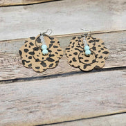 Handmade Leopard Leather Earrings in Diverse Shapes & Colors