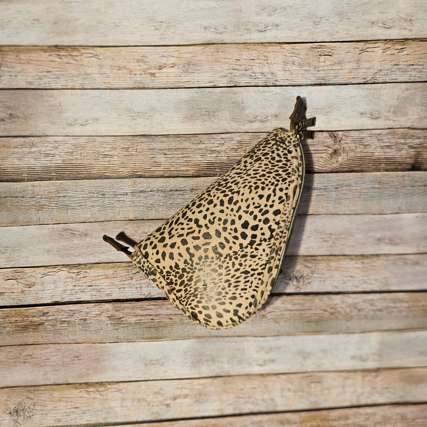 Small Leopard Leather Gun Case