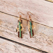 Handmade Leopard Leather Earrings