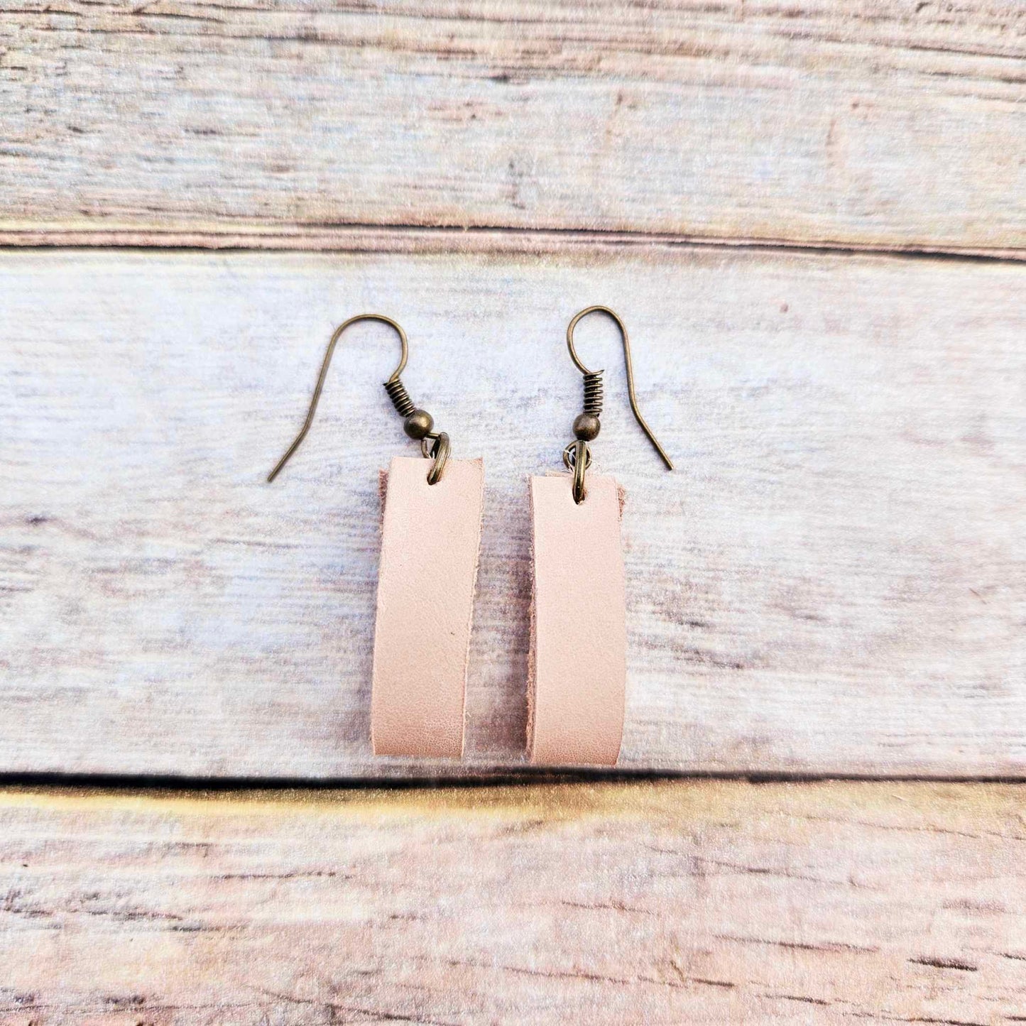 Vegetable Tan Leather Earrings