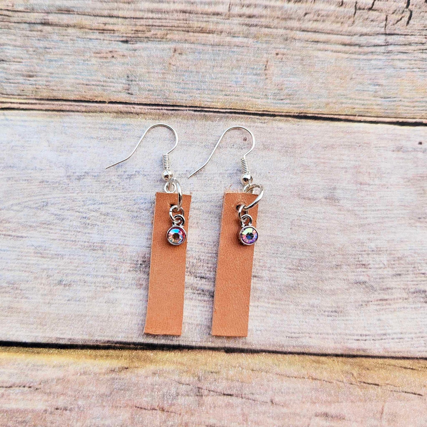 Vegetable Tan Leather Earrings