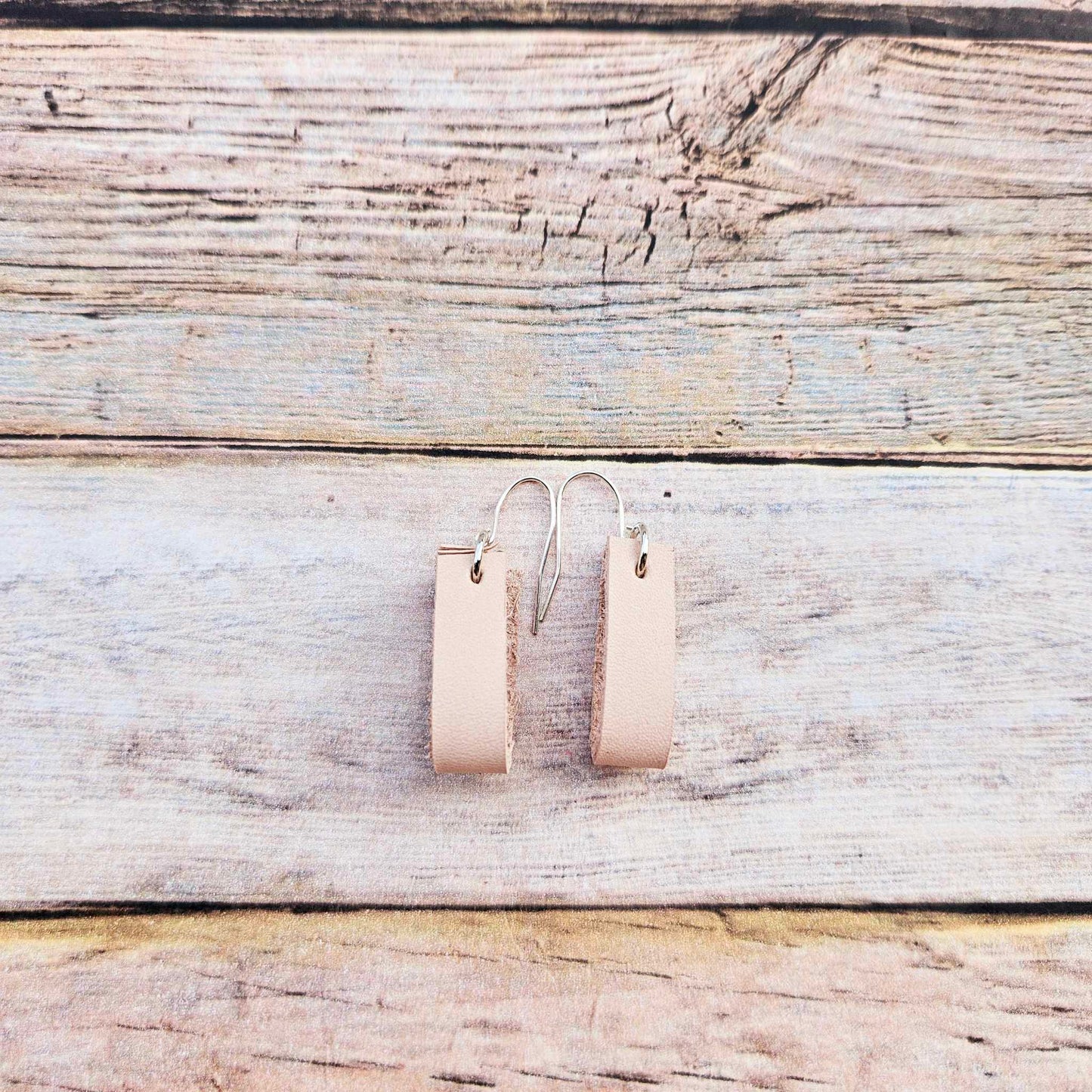 Vegetable Tan Leather Earrings