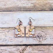 western, boots, cowboy hat, leather, earring, rodeo jewelry, western jewelry, white boot, laser burned